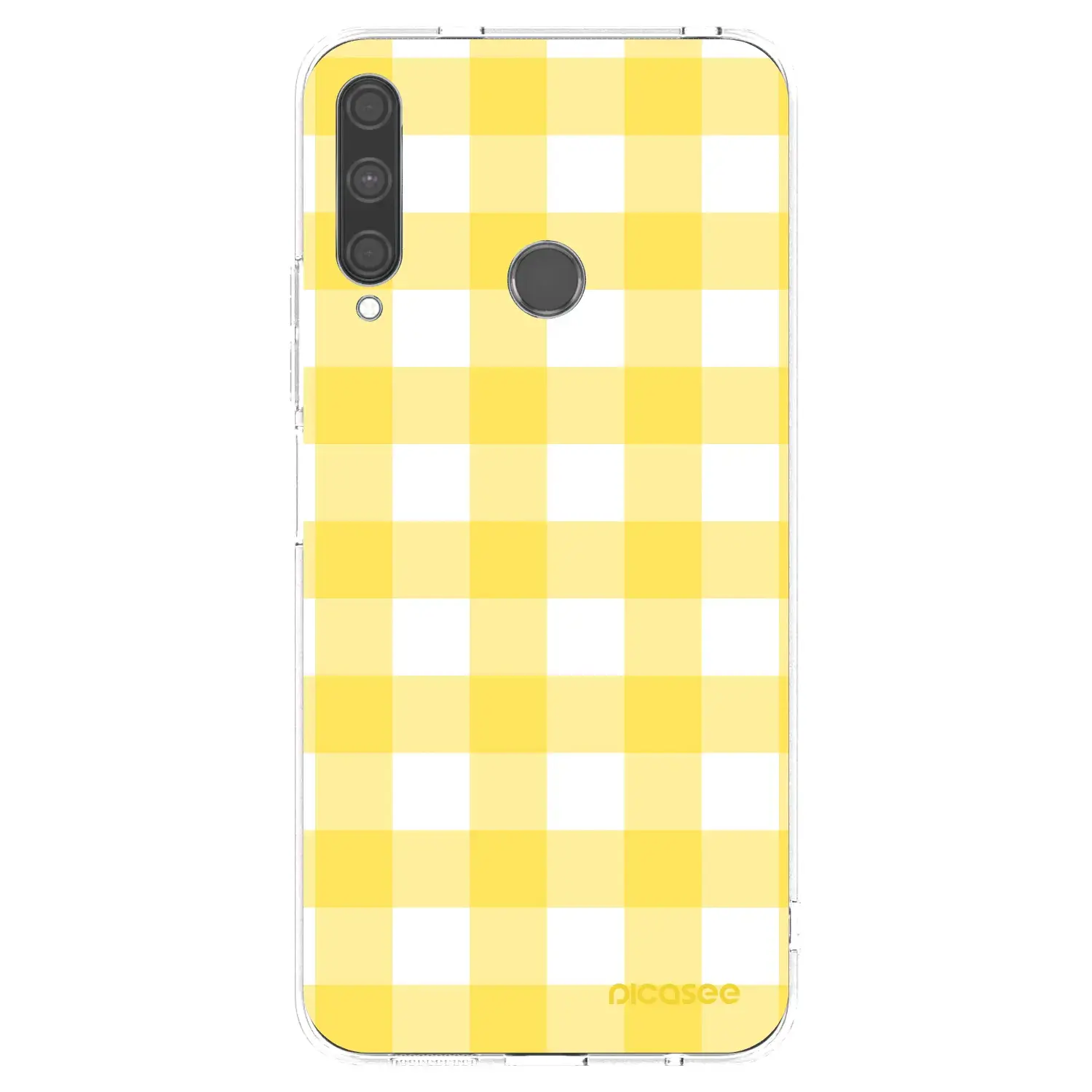 Silikonový průhledný obal pro Huawei P40 Lite E - Gride lemon