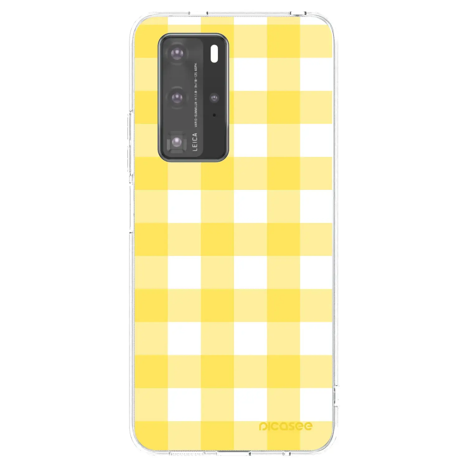 Silikonový průhledný obal pro Huawei P40 Pro - Gride lemon