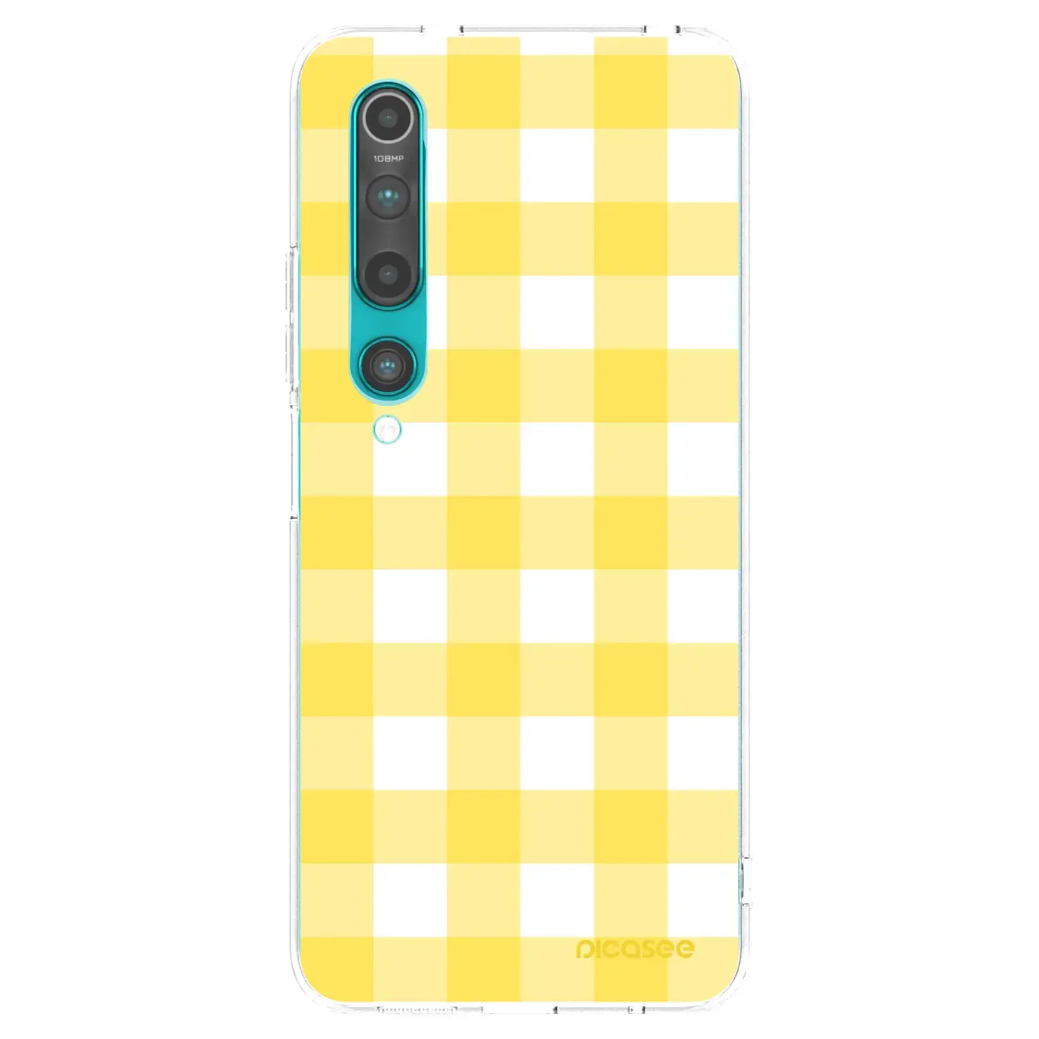 Silikonový průhledný obal pro Xiaomi Mi 10 - Gride lemon