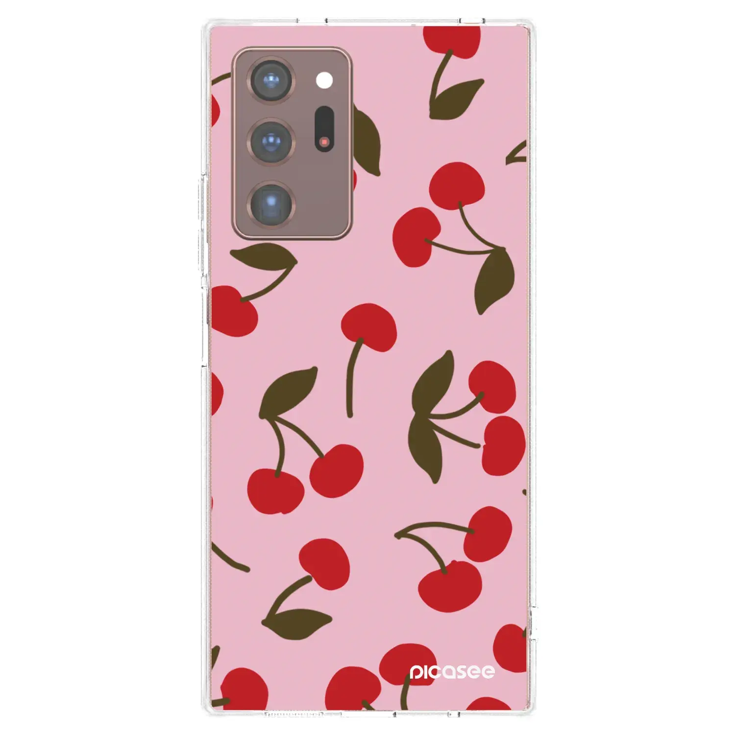 Silikonový průhledný obal pro Samsung Galaxy Note 20 Ultra - Cherry