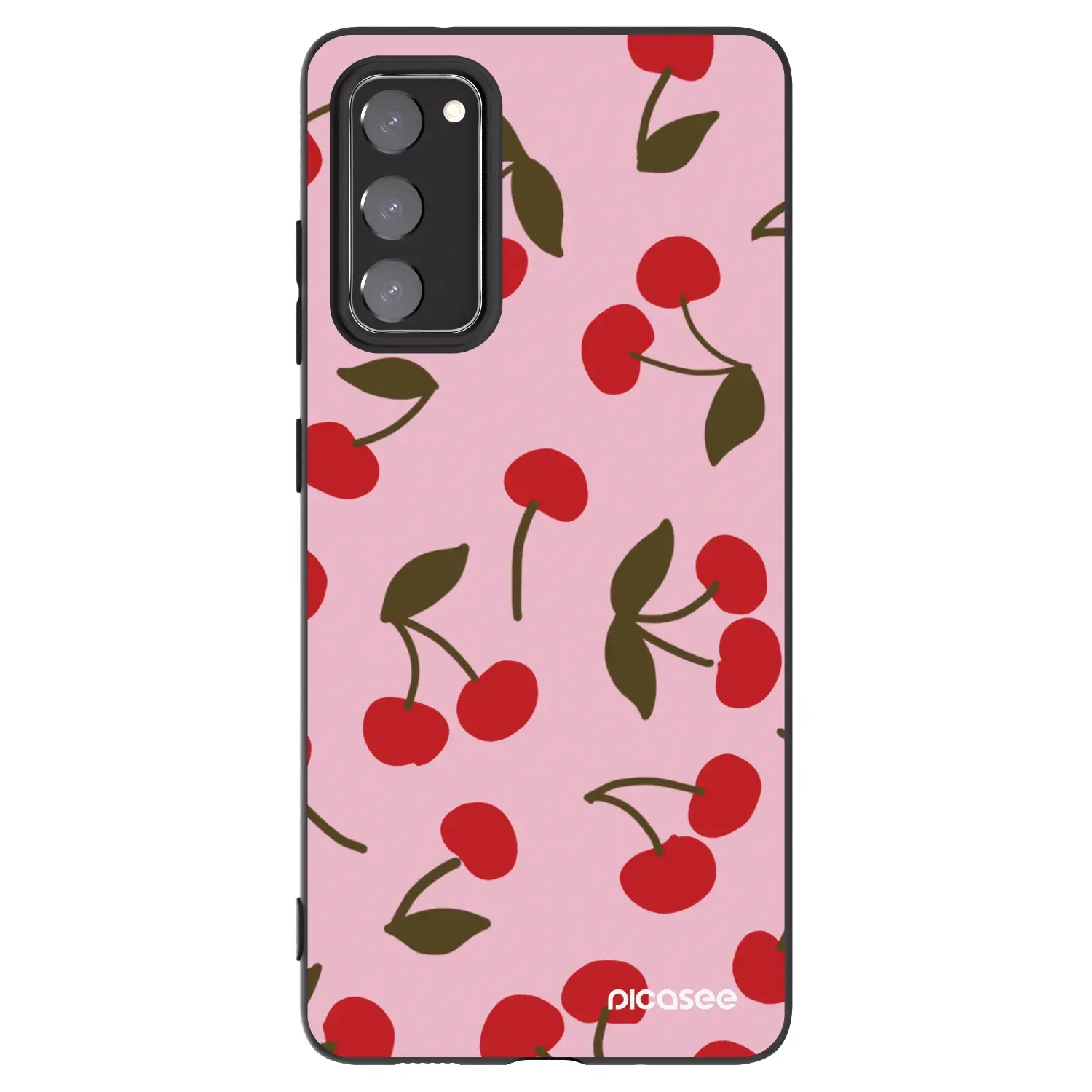Silikonový černý obal pro Samsung Galaxy S20 FE - Cherry