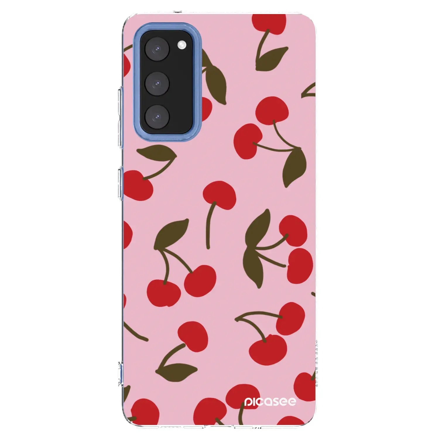 Silikonový průhledný obal pro Samsung Galaxy S20 FE - Cherry