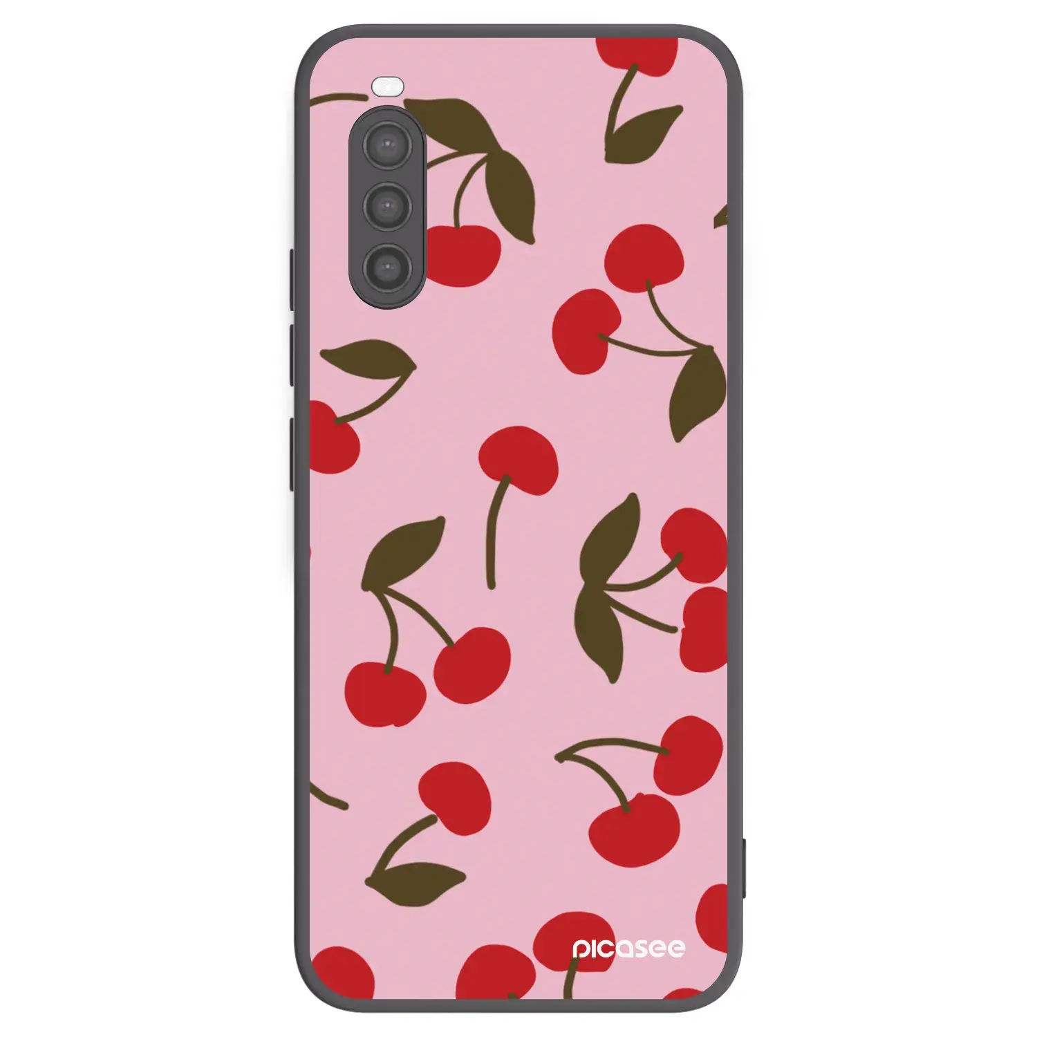Silikonový černý obal pro Sony Xperia 10 II - Cherry