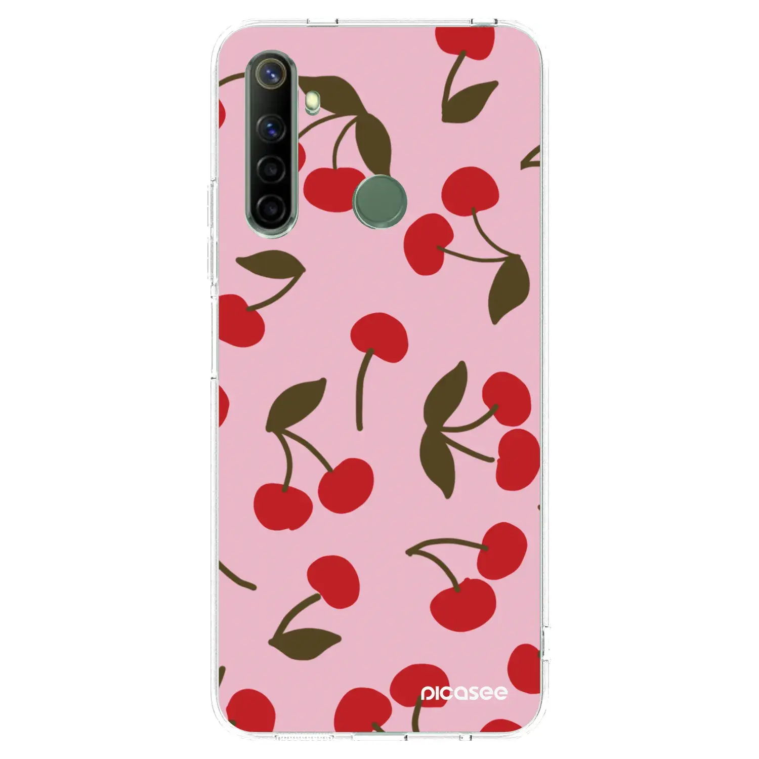 Silikonový průhledný obal pro Realme 6i - Cherry
