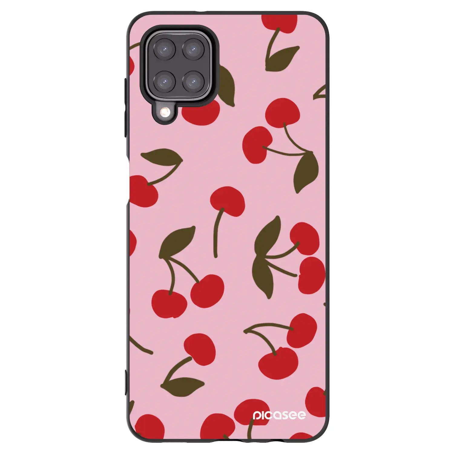 Silikonový černý obal pro Samsung Galaxy A12 A125F - Cherry