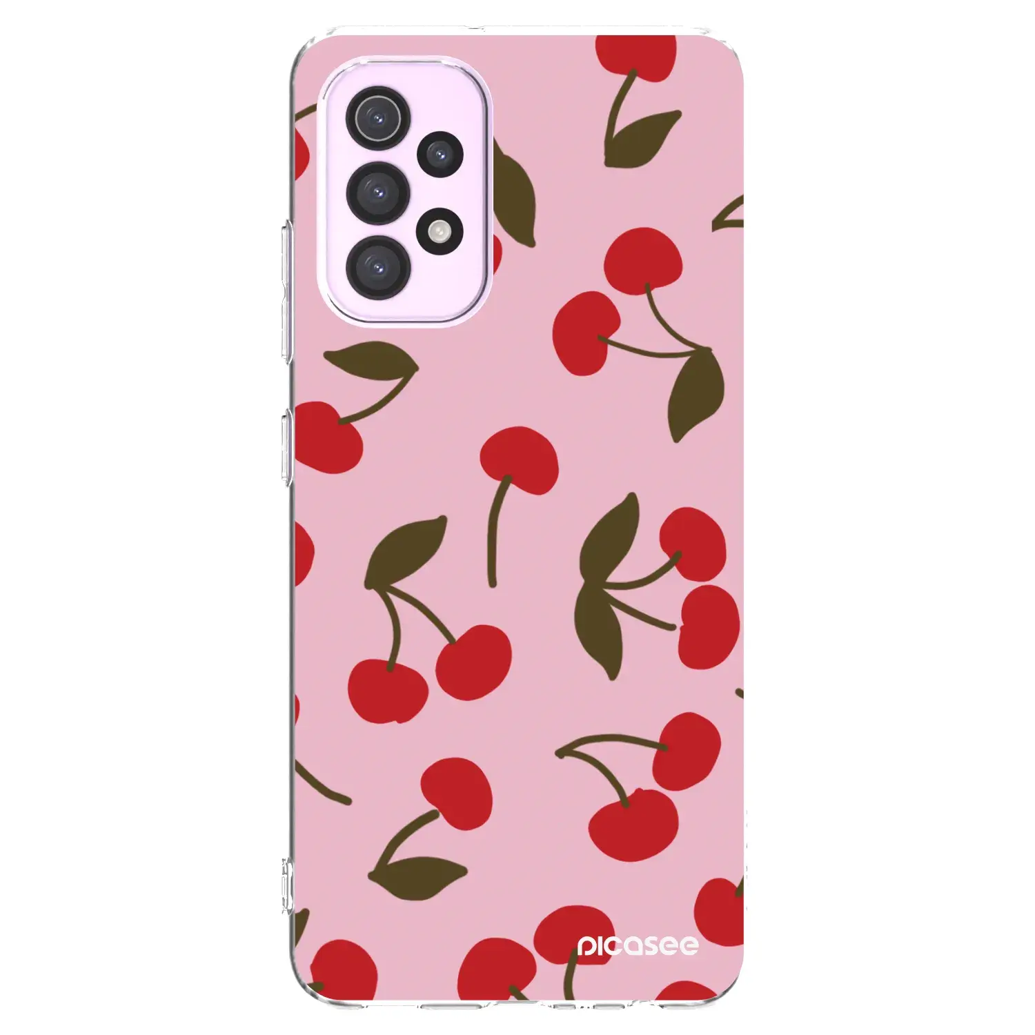 Silikonový průhledný obal pro Samsung Galaxy A32 5G A326B - Cherry