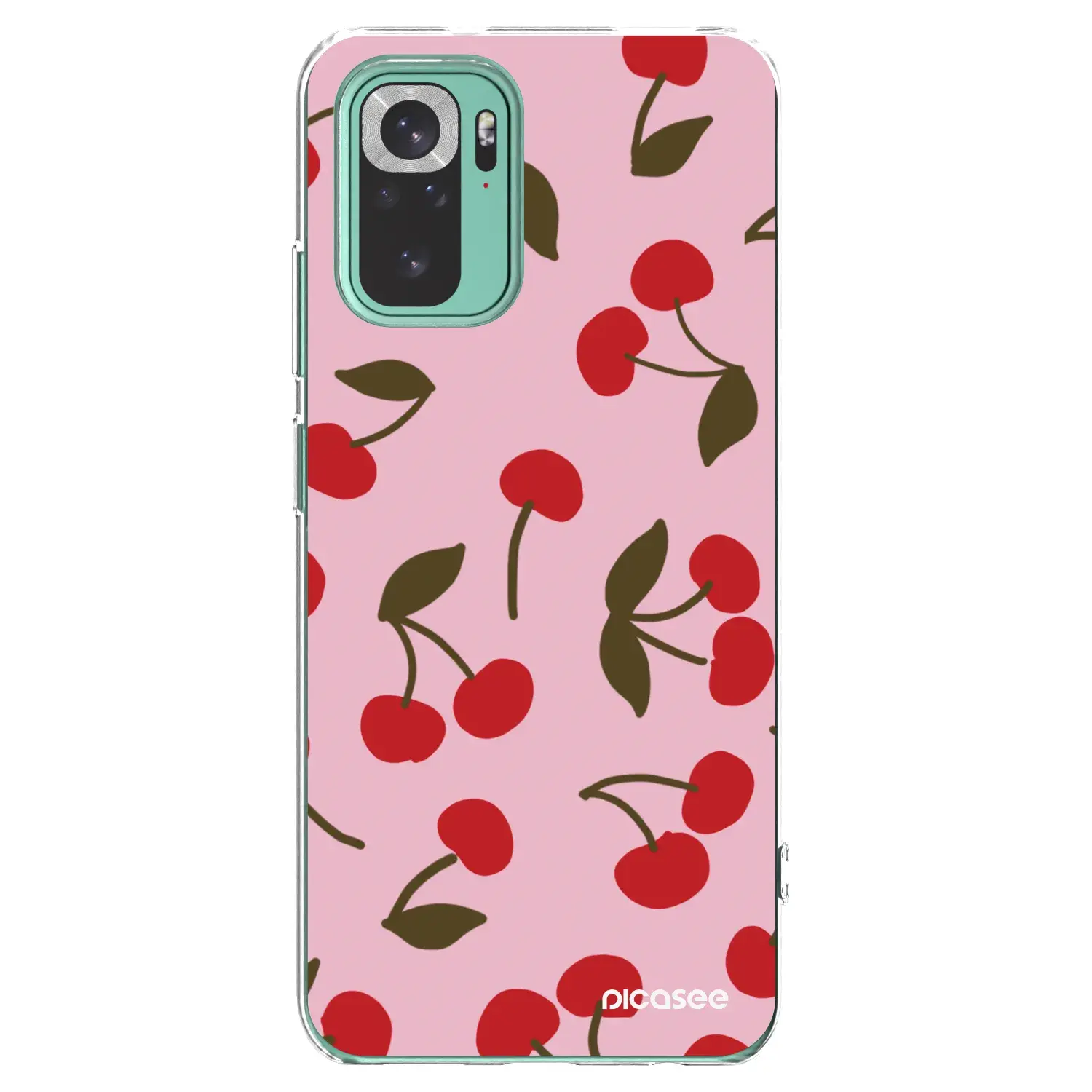 Silikonový průhledný obal pro Xiaomi Redmi Note 10 Pro - Cherry