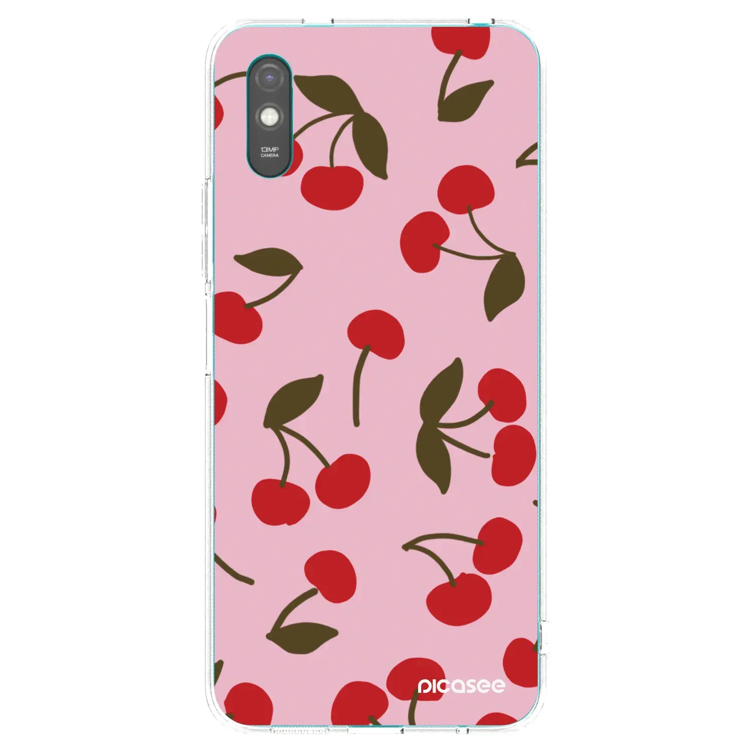 Silikonový průhledný obal pro Xiaomi Redmi 9AT - Cherry