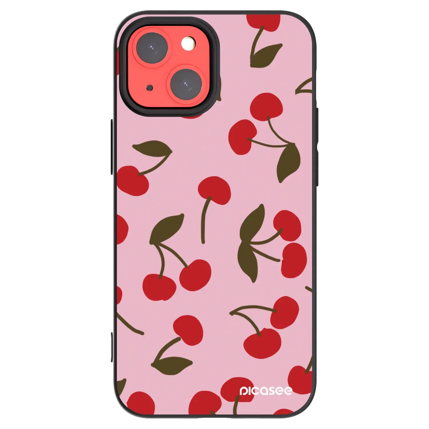 Silikonový černý obal pro Apple iPhone 13 mini - Cherry
