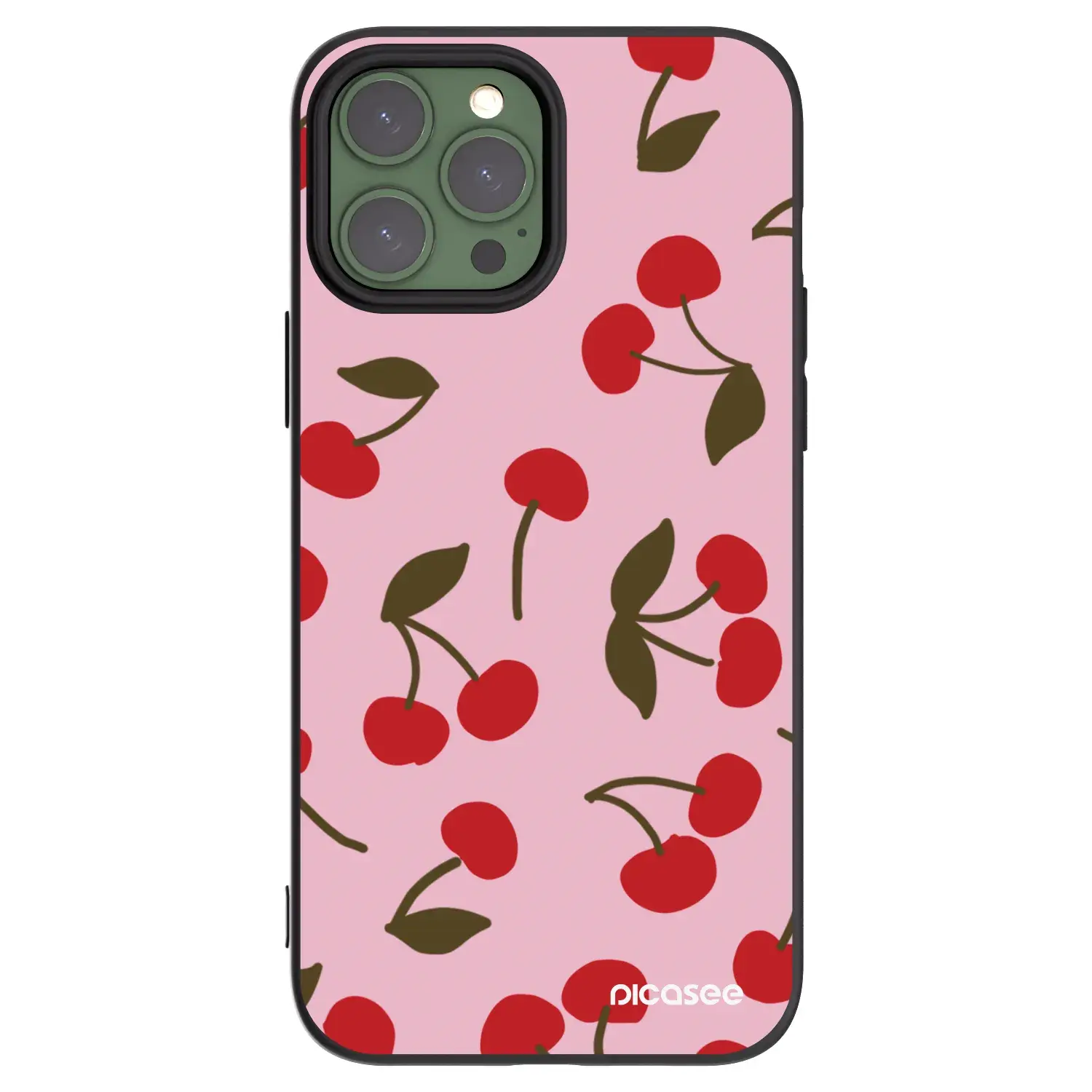 Silikonový černý obal pro Apple iPhone 13 Pro Max - Cherry