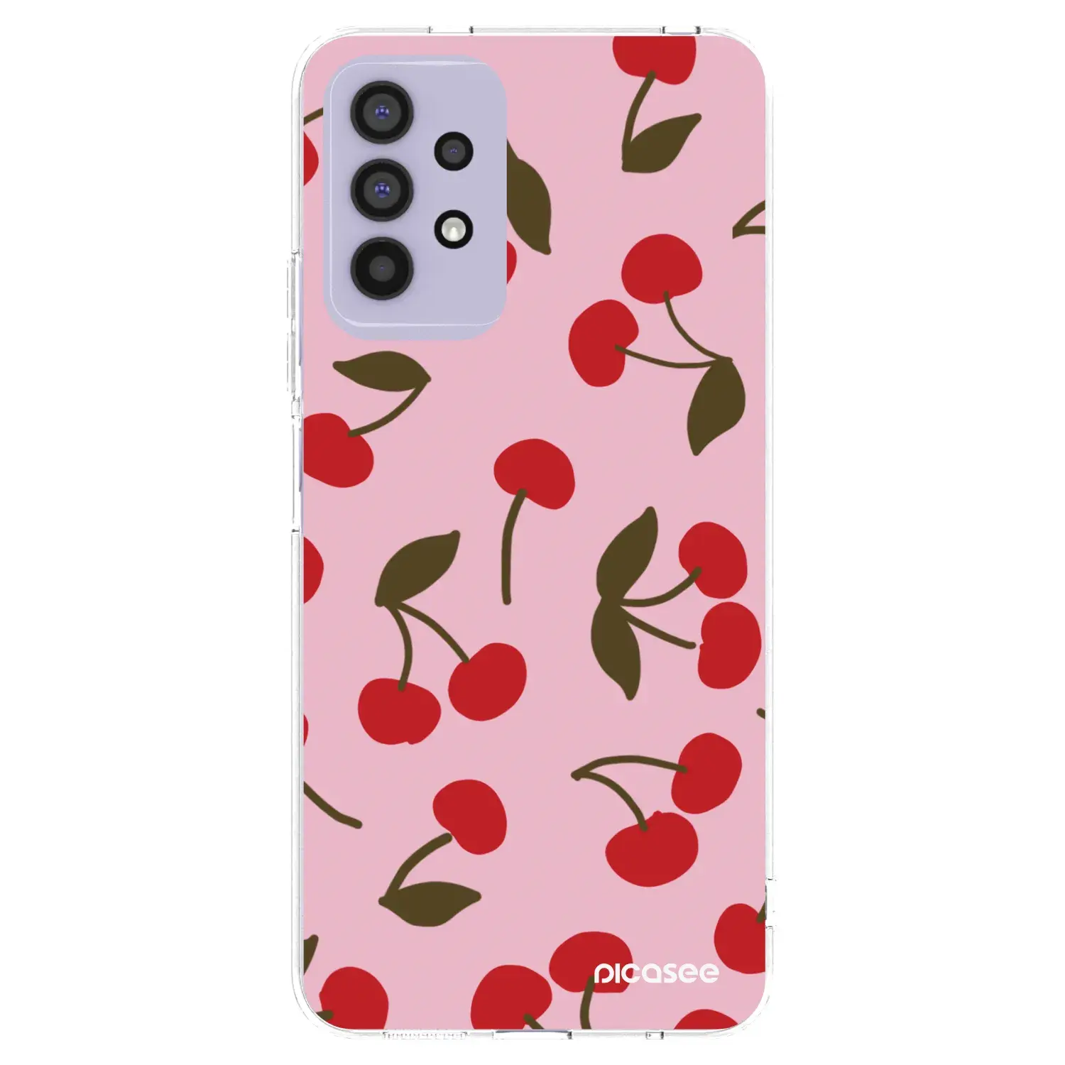 Silikonový průhledný obal pro Samsung Galaxy A32 4G SM-A325F - Cherry