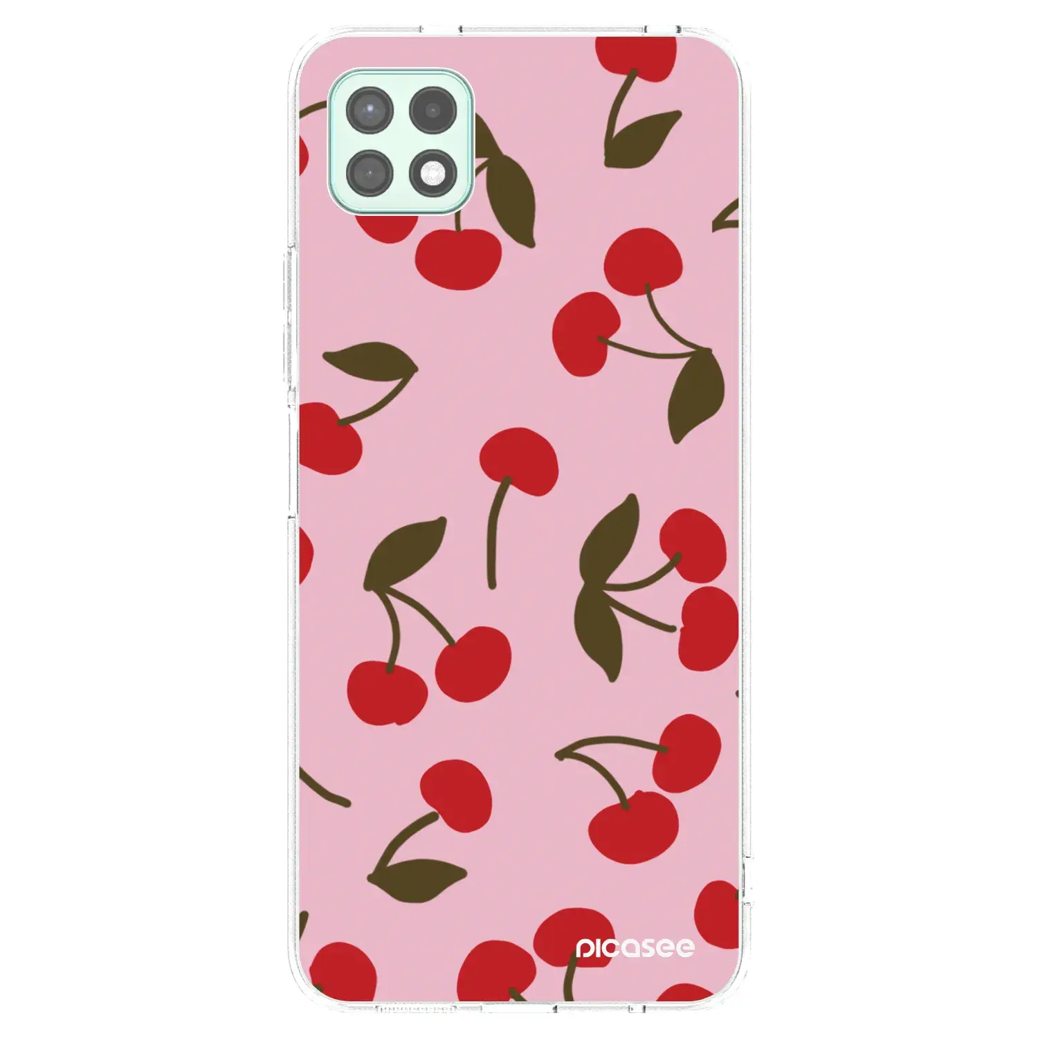 Silikonový průhledný obal pro Samsung Galaxy A22 A226B 5G - Cherry