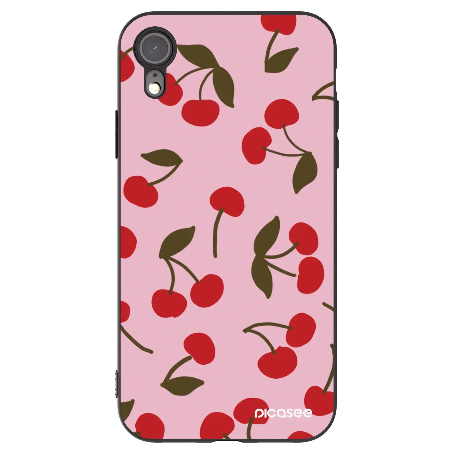 Silikonový černý obal pro Apple iPhone XR - Cherry