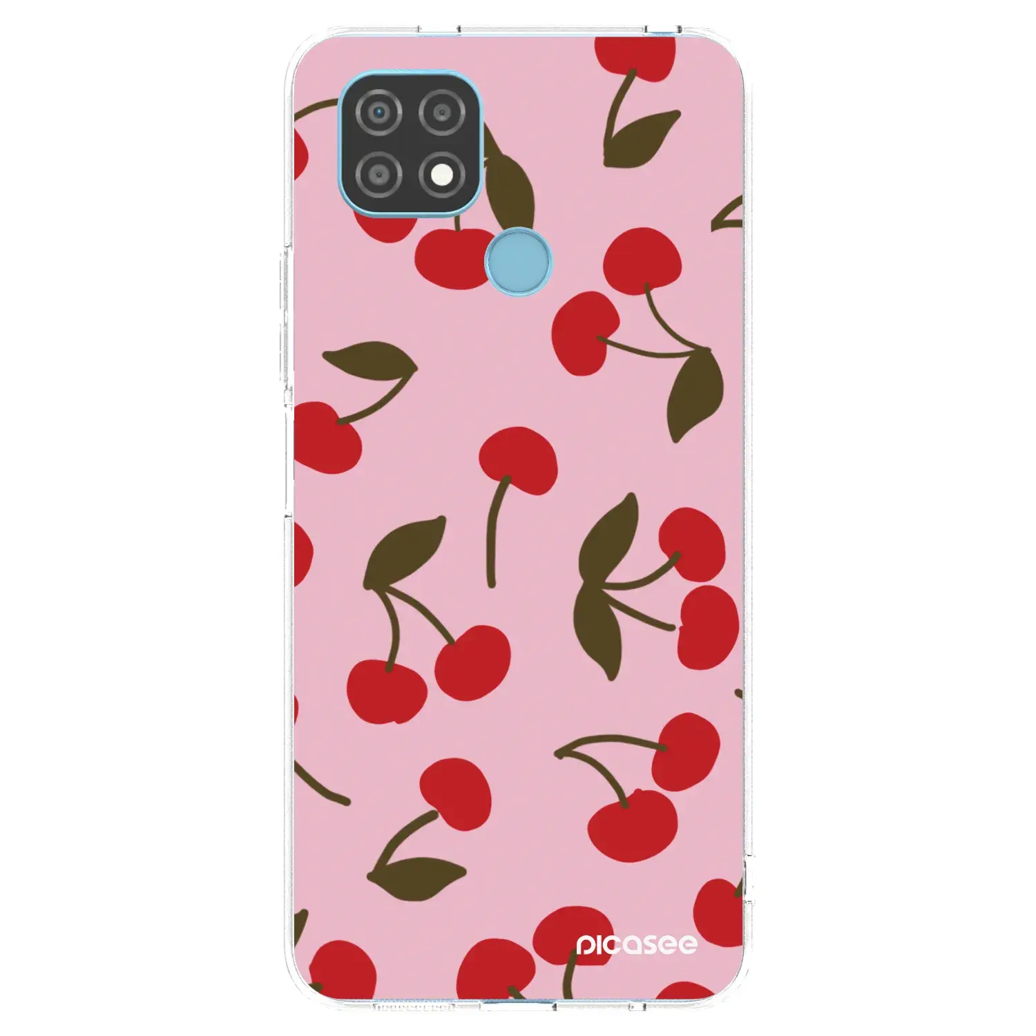Silikonový průhledný obal pro Realme C21 - Cherry