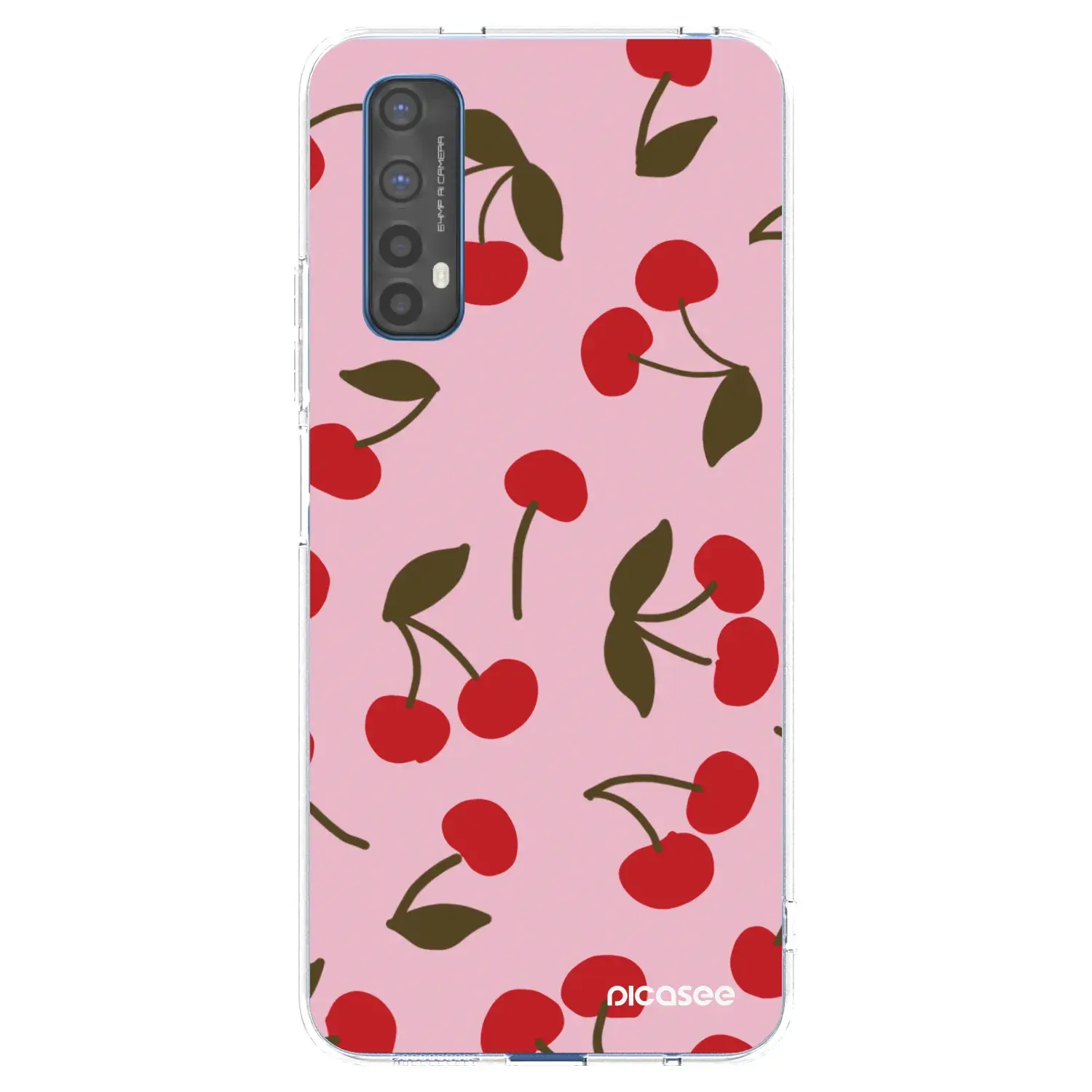 Silikonový průhledný obal pro Realme 7 - Cherry
