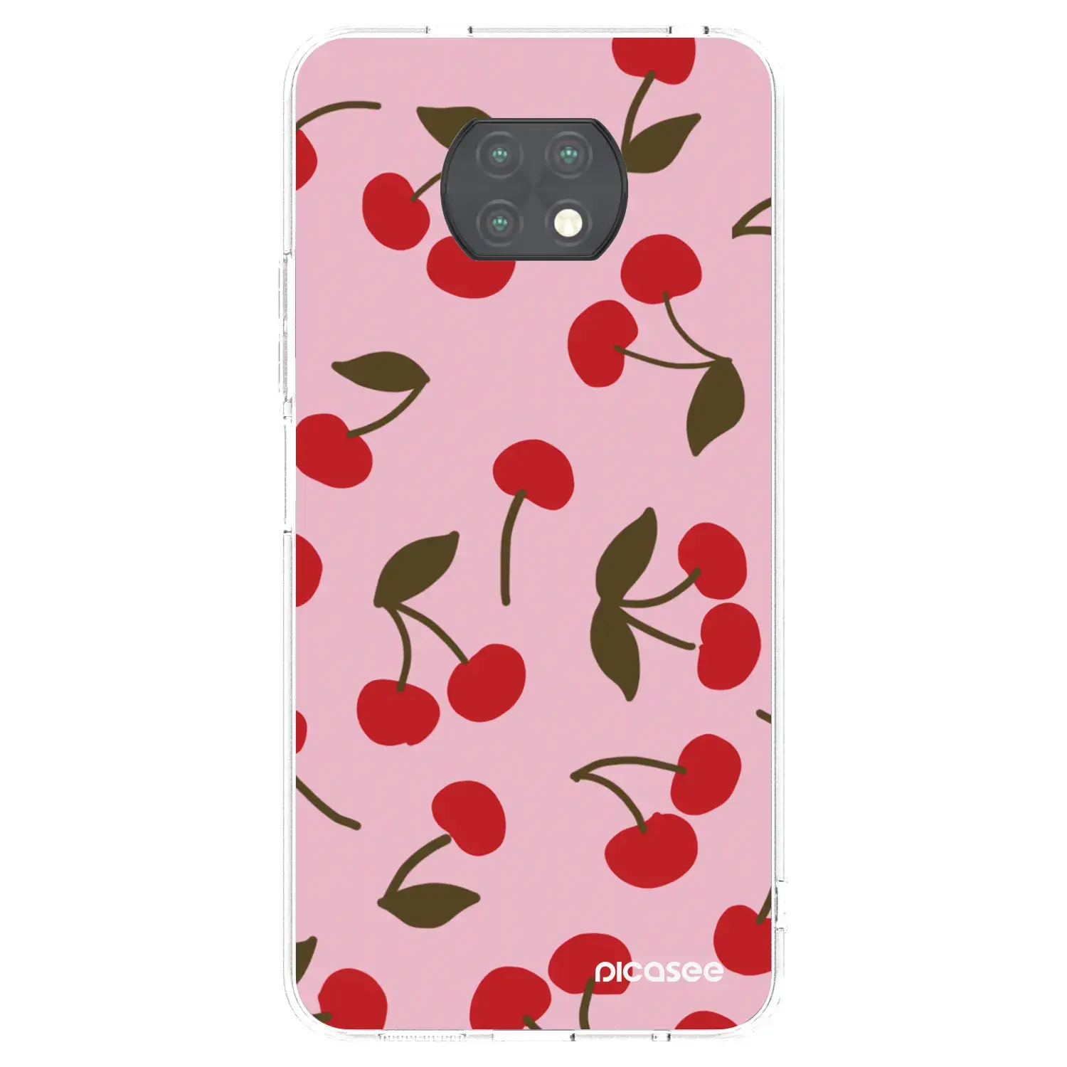 Silikonový průhledný obal pro Xiaomi Redmi Note 9T - Cherry