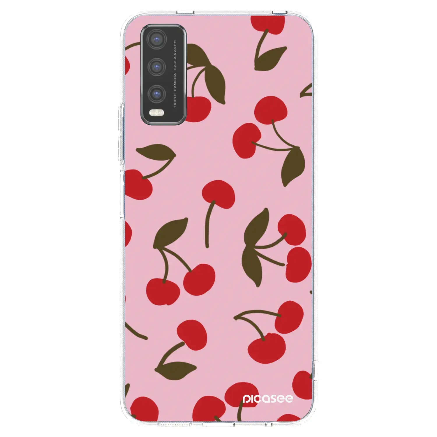 Silikonový průhledný obal pro Vivo Y20s - Cherry