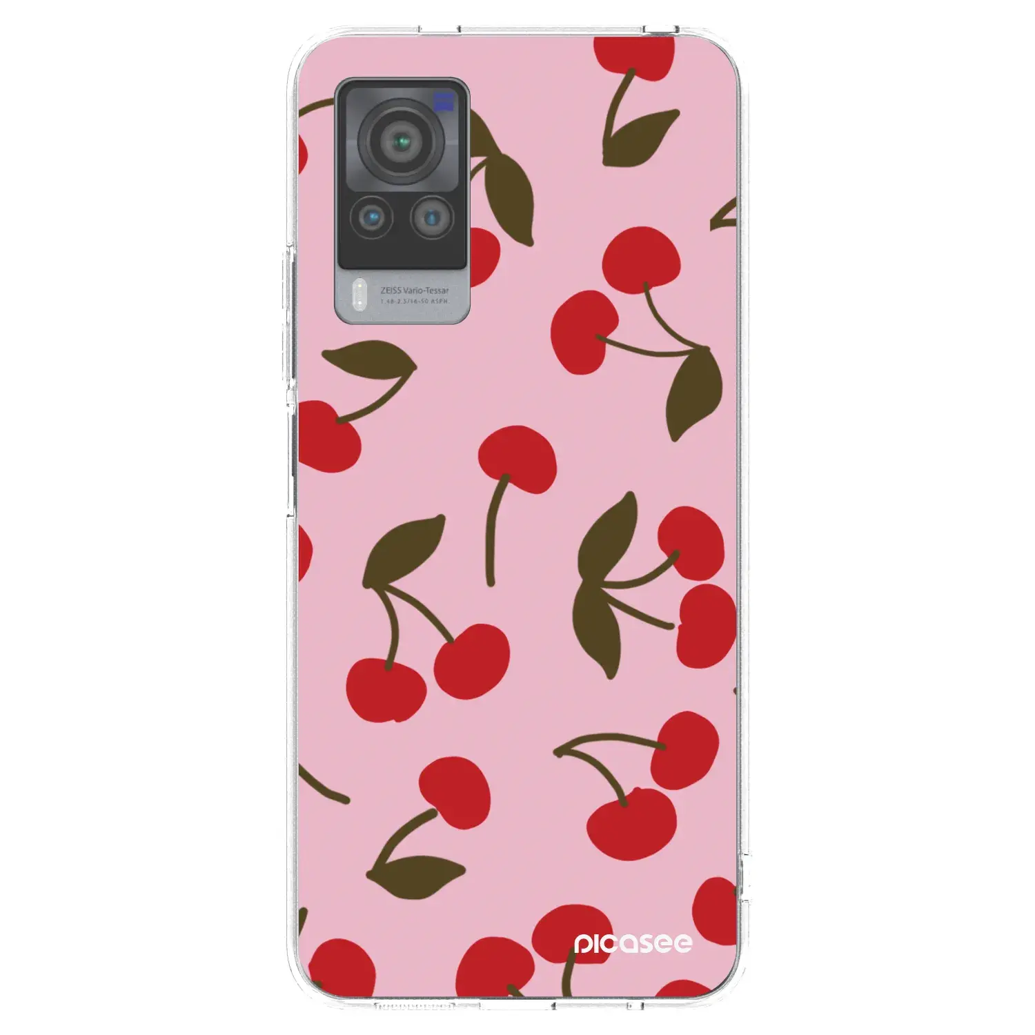 Silikonový průhledný obal pro Vivo X60 Pro 5G - Cherry