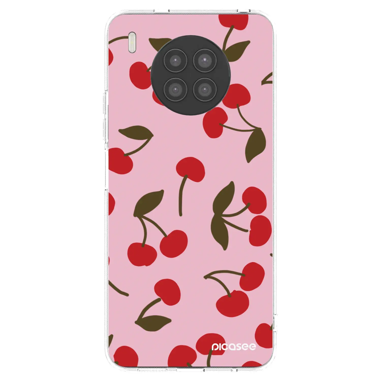 Silikonový průhledný obal pro Huawei Nova 8i - Cherry