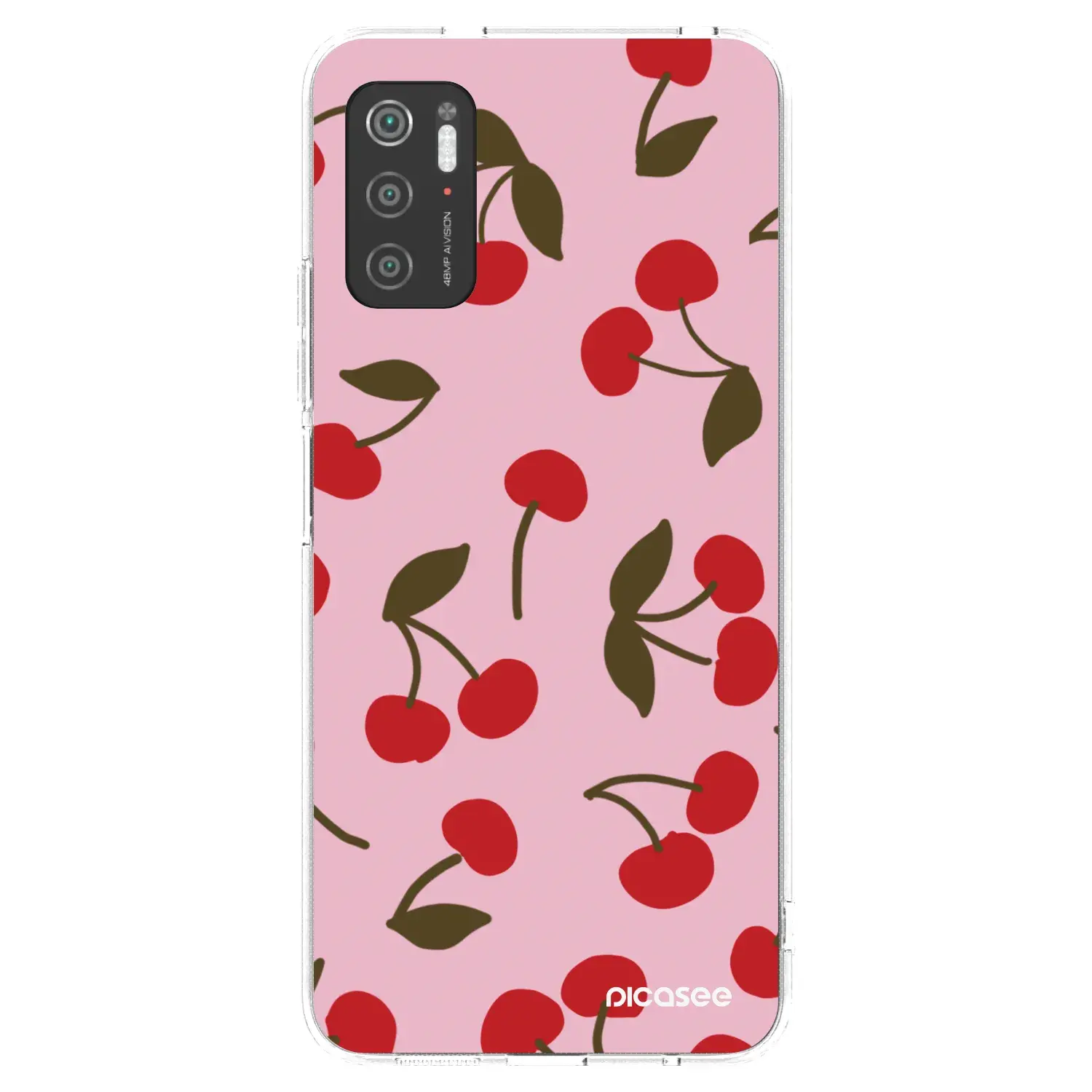 Silikonový průhledný obal pro Xiaomi Poco M3 Pro 5G - Cherry