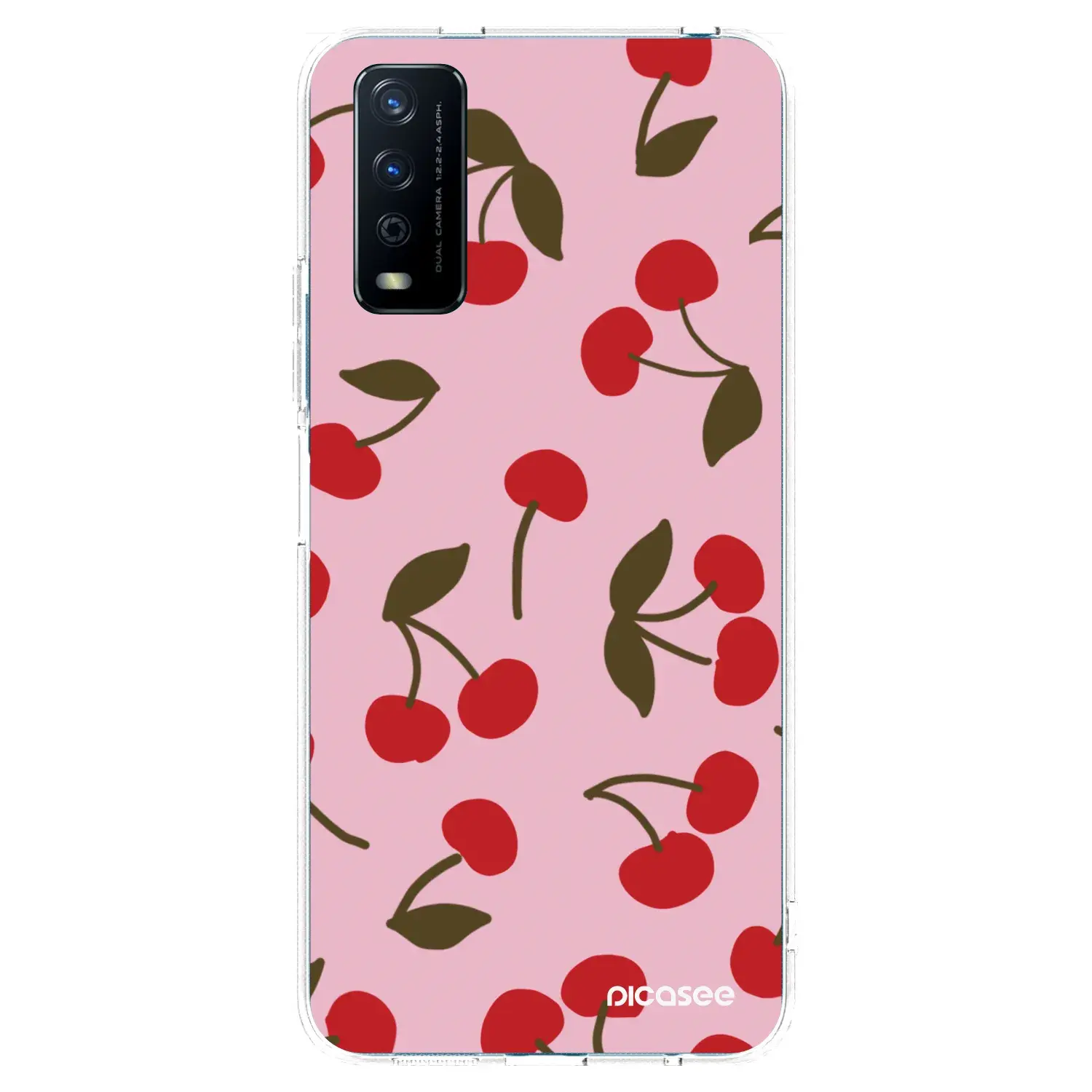 Silikonový průhledný obal pro Vivo Y11s - Cherry