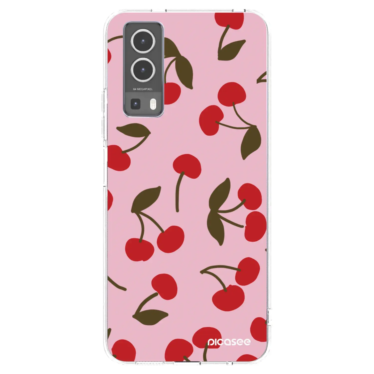 Silikonový průhledný obal pro Vivo Y72 5G - Cherry