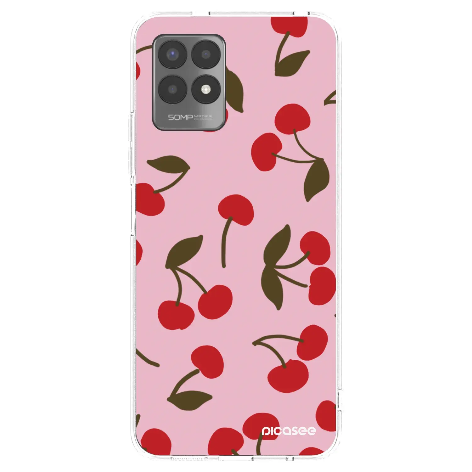 Silikonový průhledný obal pro Realme 8i - Cherry