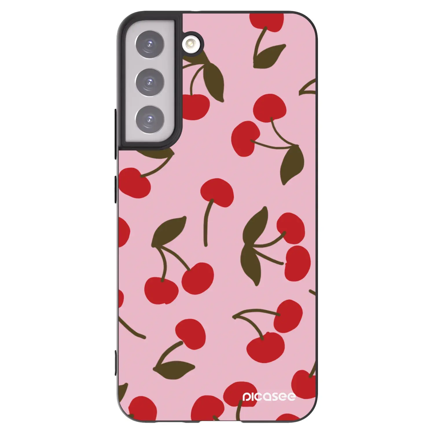 Silikonový černý obal pro Samsung Galaxy S22+ 5G - Cherry