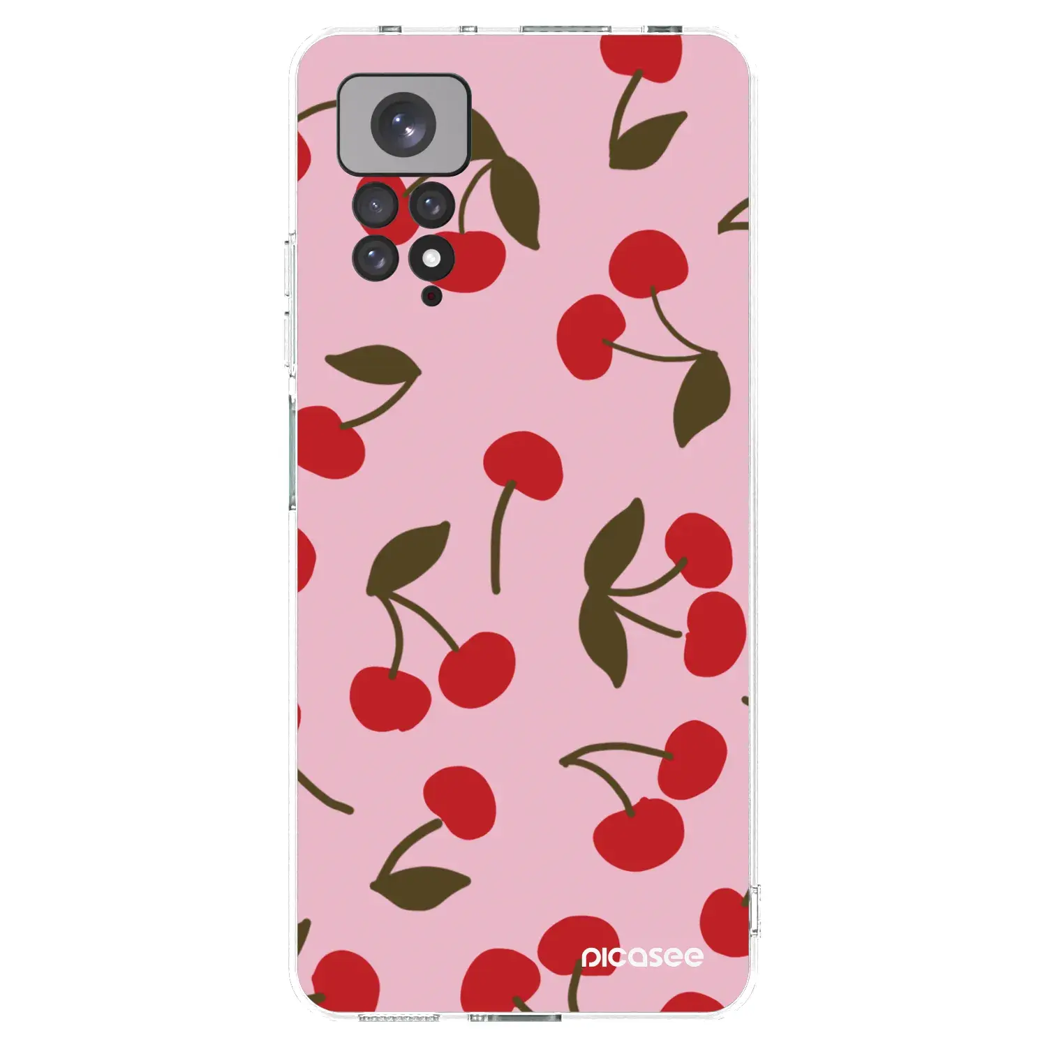 Silikonový průhledný obal pro Xiaomi Redmi Note 11 - Cherry