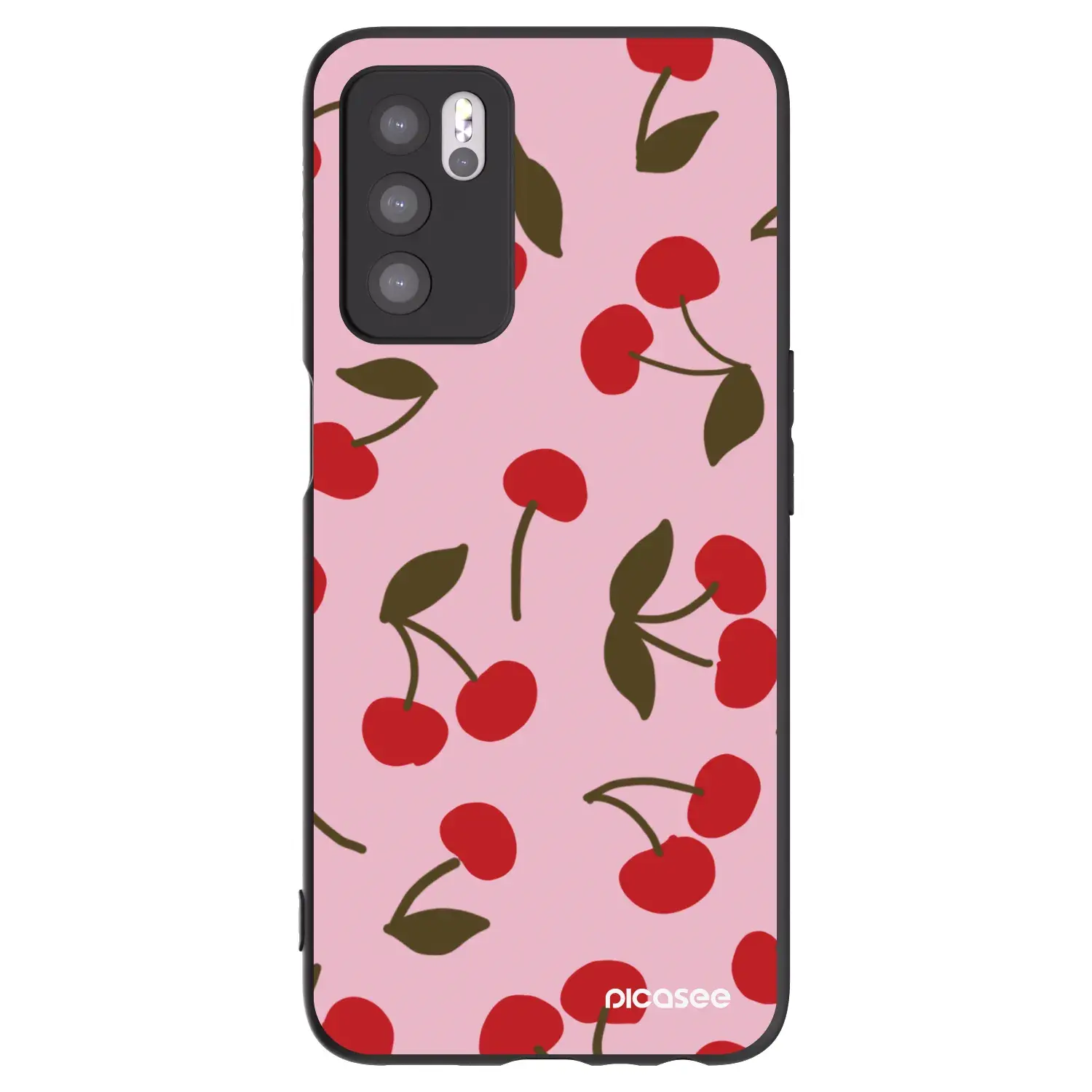 Silikonový černý obal pro OPPO A16s - Cherry