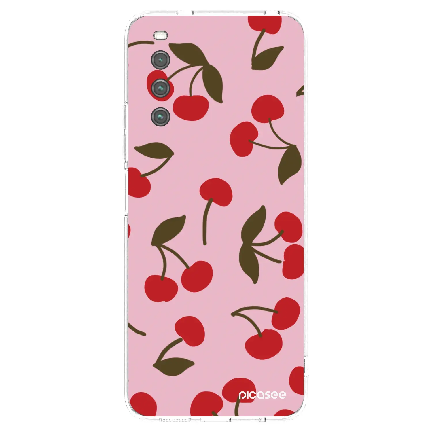 Silikonový průhledný obal pro Sony Xperia 10 IV 5G - Cherry
