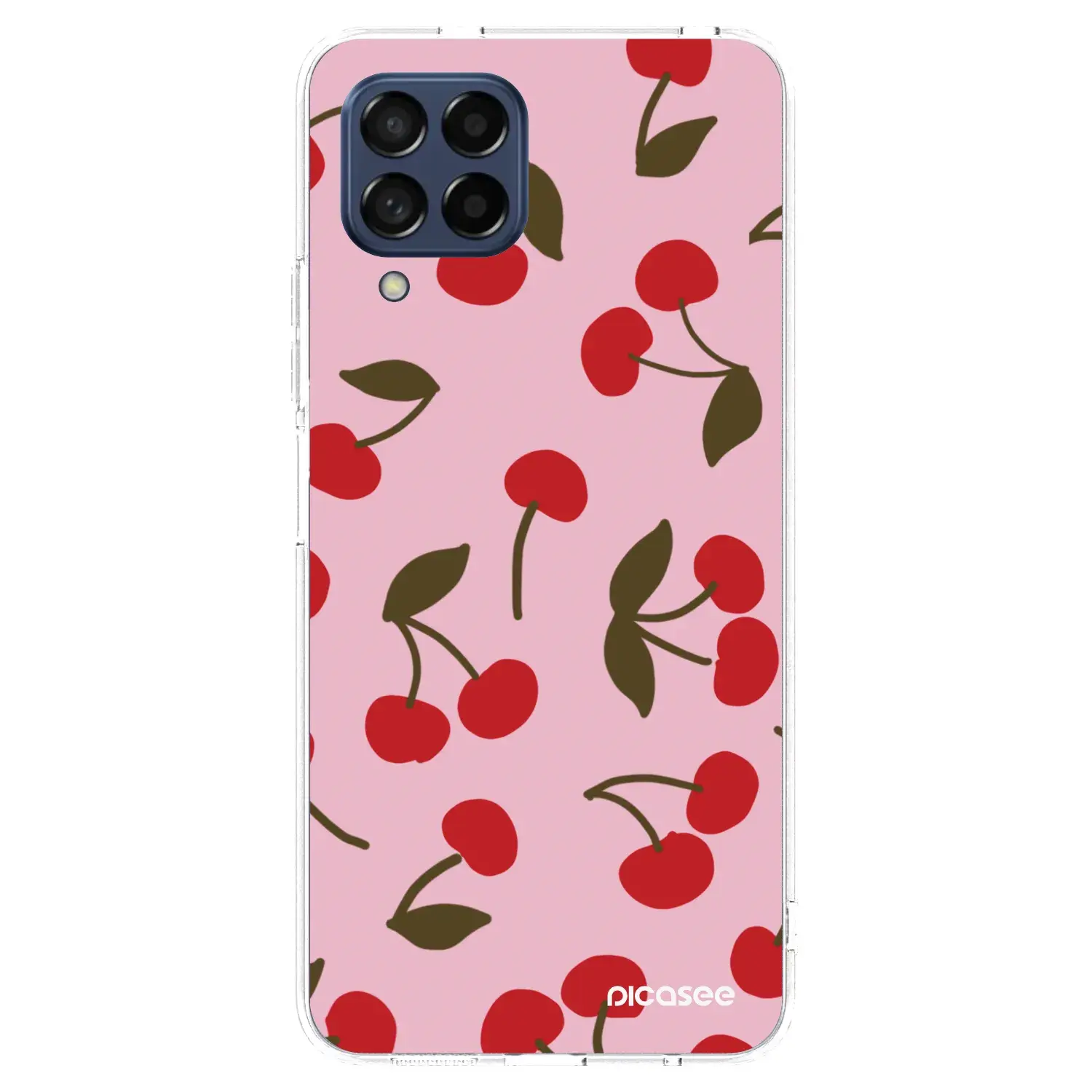 Silikonový průhledný obal pro Samsung Galaxy M53 5G - Cherry