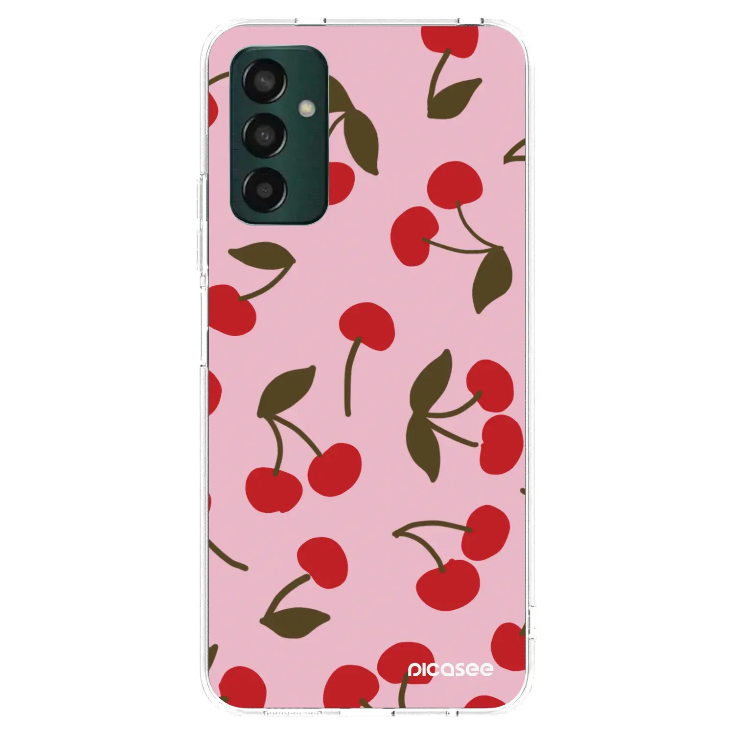 Silikonový průhledný obal pro Samsung Galaxy M13 M135F - Cherry