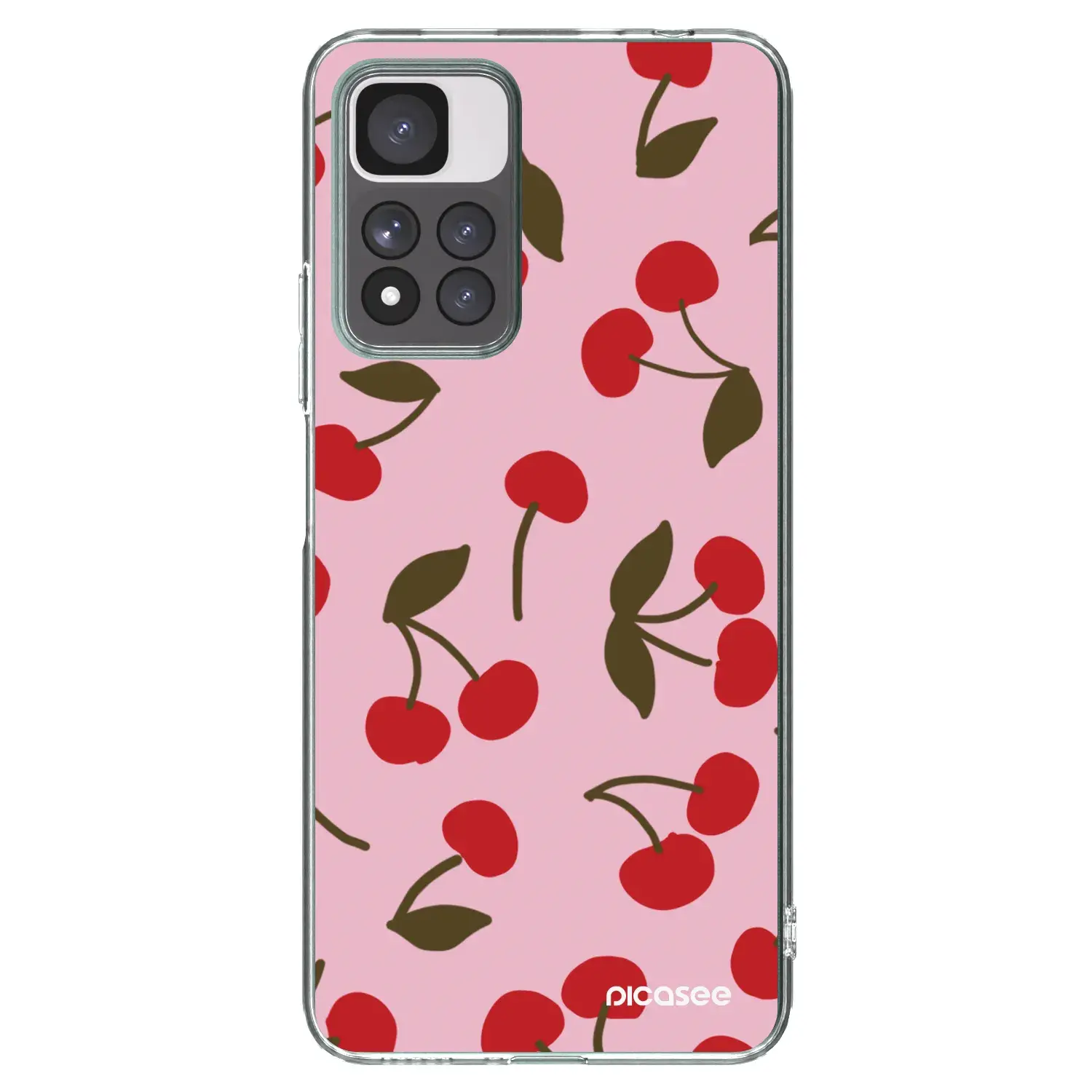 Silikonový průhledný obal pro Xiaomi Redmi Note 11 Pro+ 5G - Cherry