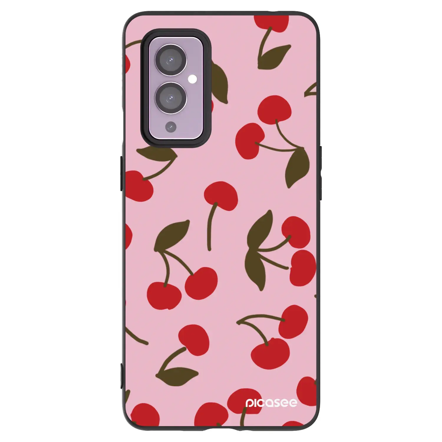 Silikonový černý obal pro OnePlus 9 - Cherry