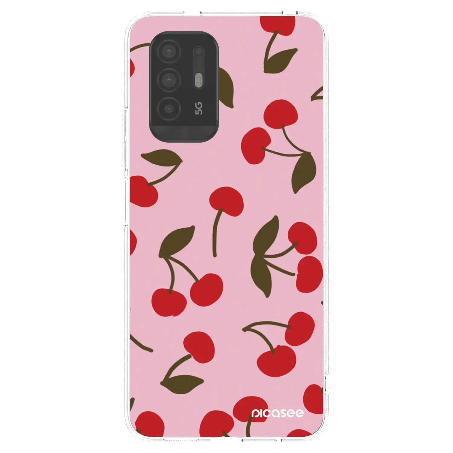Silikonový průhledný obal pro OPPO A94 5G - Cherry