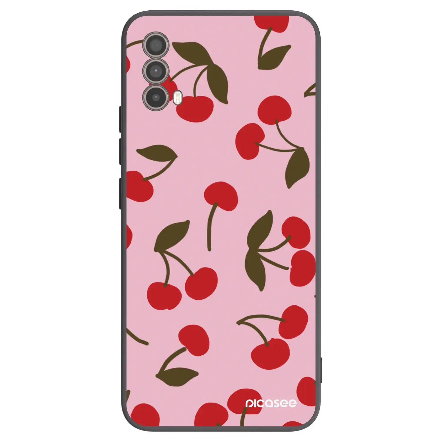 Silikonový černý obal pro Motorola Moto E40 - Cherry