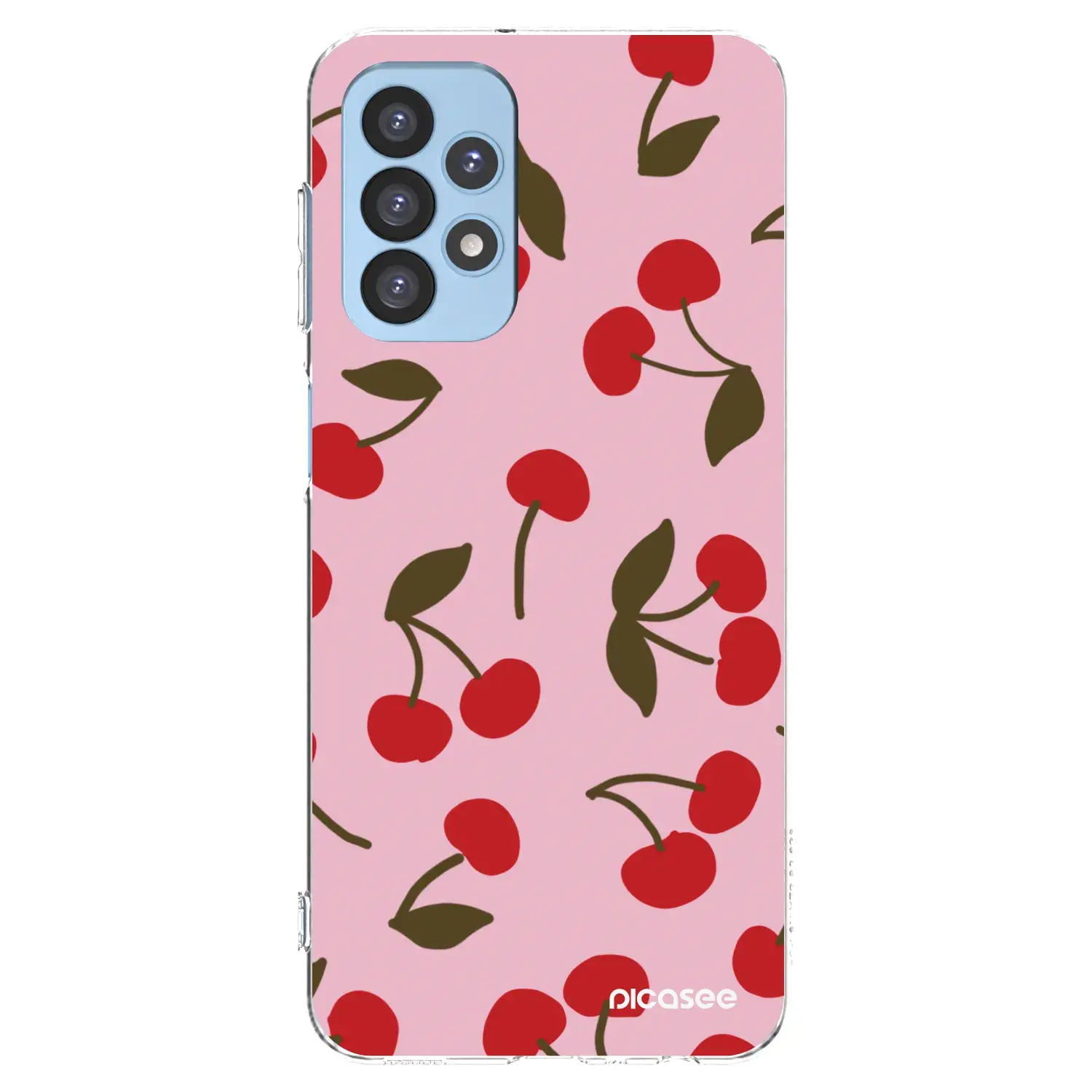 Silikonový průhledný obal pro Samsung Galaxy A23 A235F 4G - Cherry