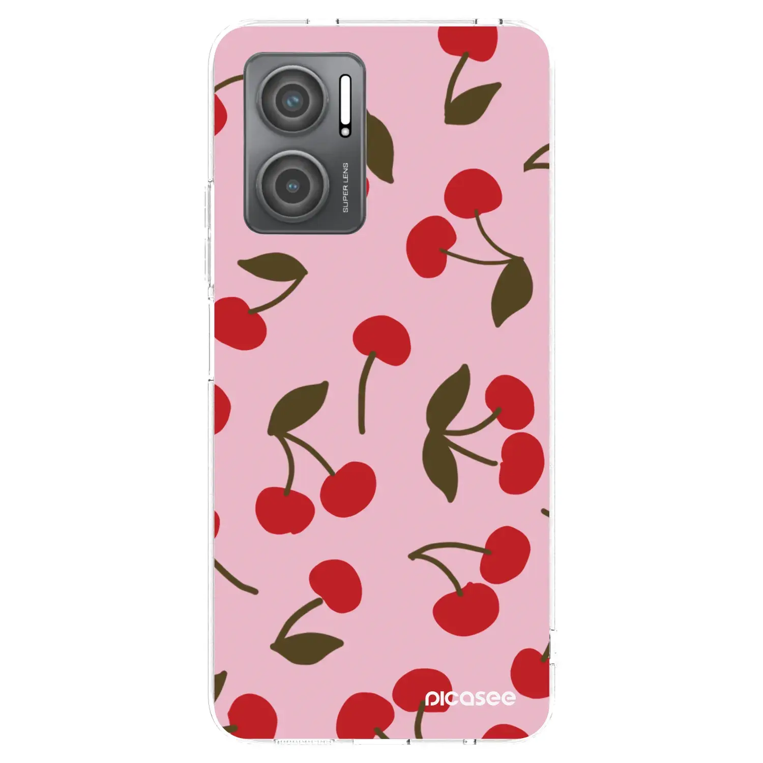Silikonový průhledný obal pro Xiaomi Redmi 10 5G - Cherry