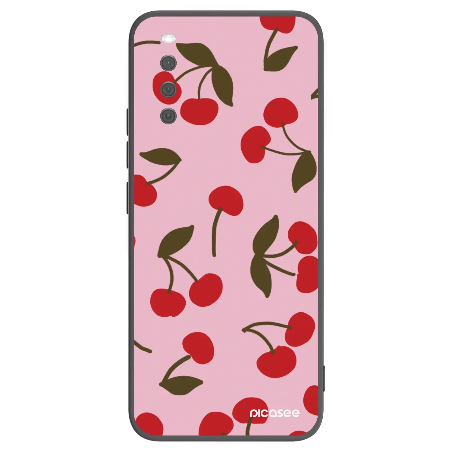 Silikonový černý obal pro Sony Xperia 10 III - Cherry