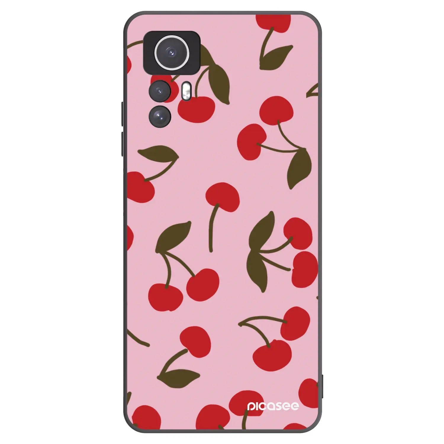 Silikonový černý obal pro Xiaomi Redmi Note 12S - Cherry