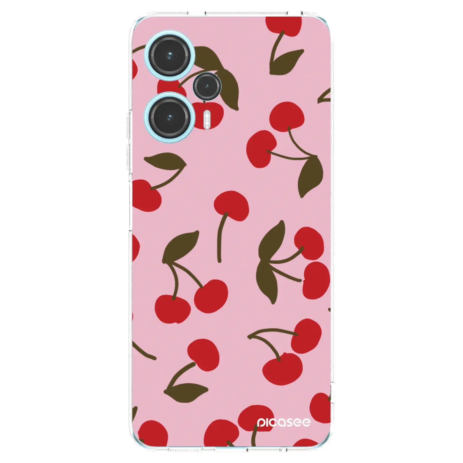 Silikonový průhledný obal pro Xiaomi Poco F5 - Cherry