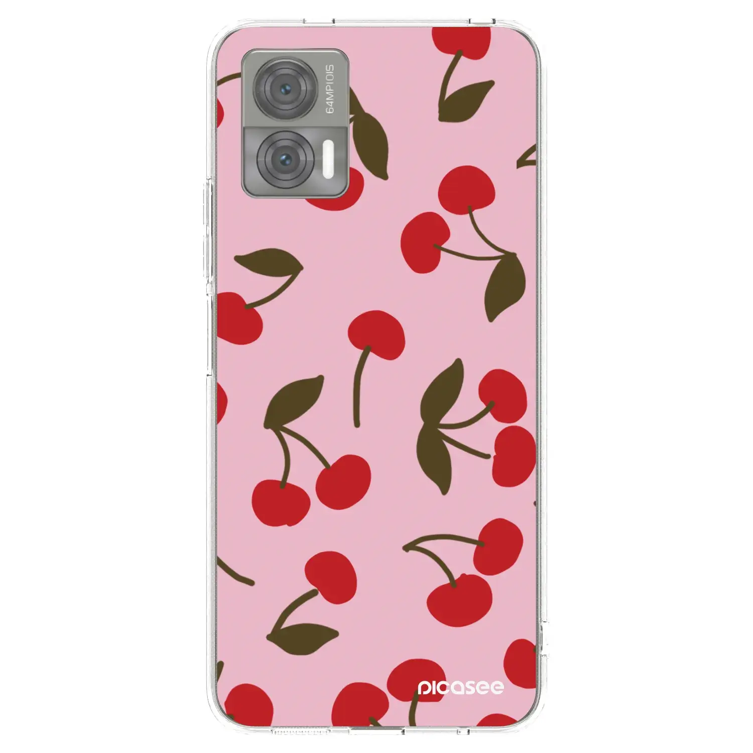 Silikonový průhledný obal pro Motorola Edge 30 Neo - Cherry