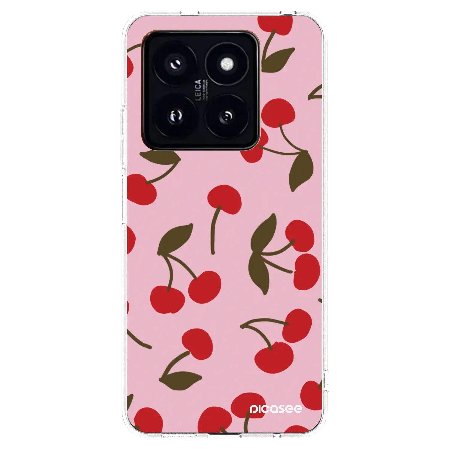 Silikonový průhledný obal pro Xiaomi 14 Pro - Cherry