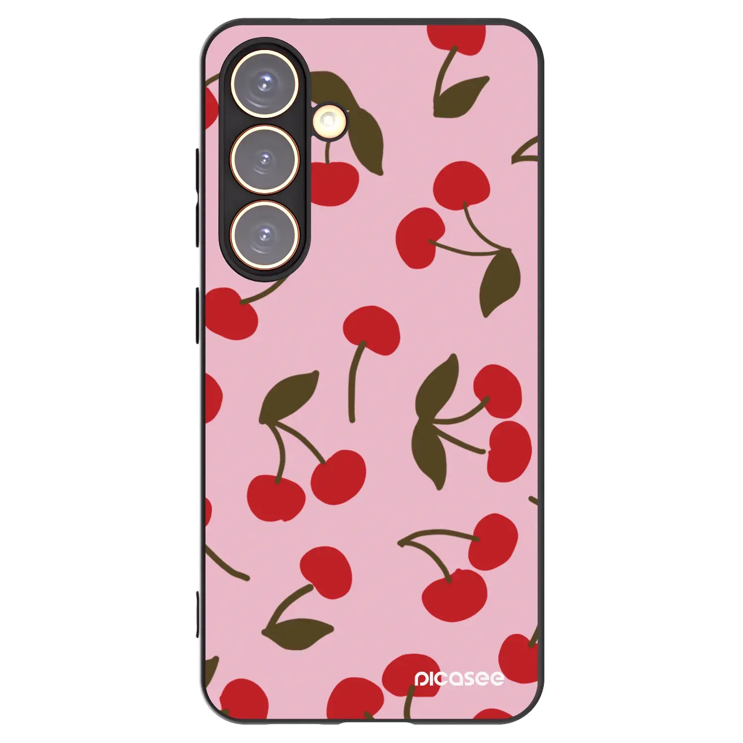 Silikonový černý obal pro Samsung Galaxy S24 S921B 5G - Cherry