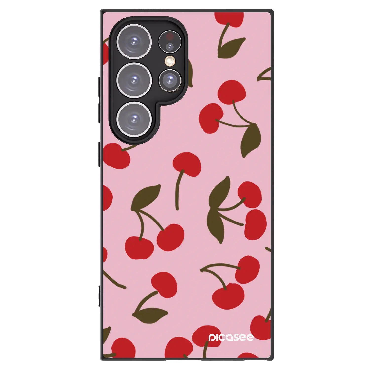 Silikonový černý obal pro Samsung Galaxy S24 Ultra S928B 5G - Cherry