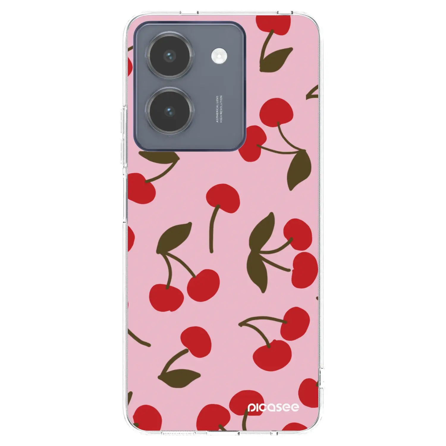 Silikonový průhledný obal pro Vivo Y36 4G - Cherry