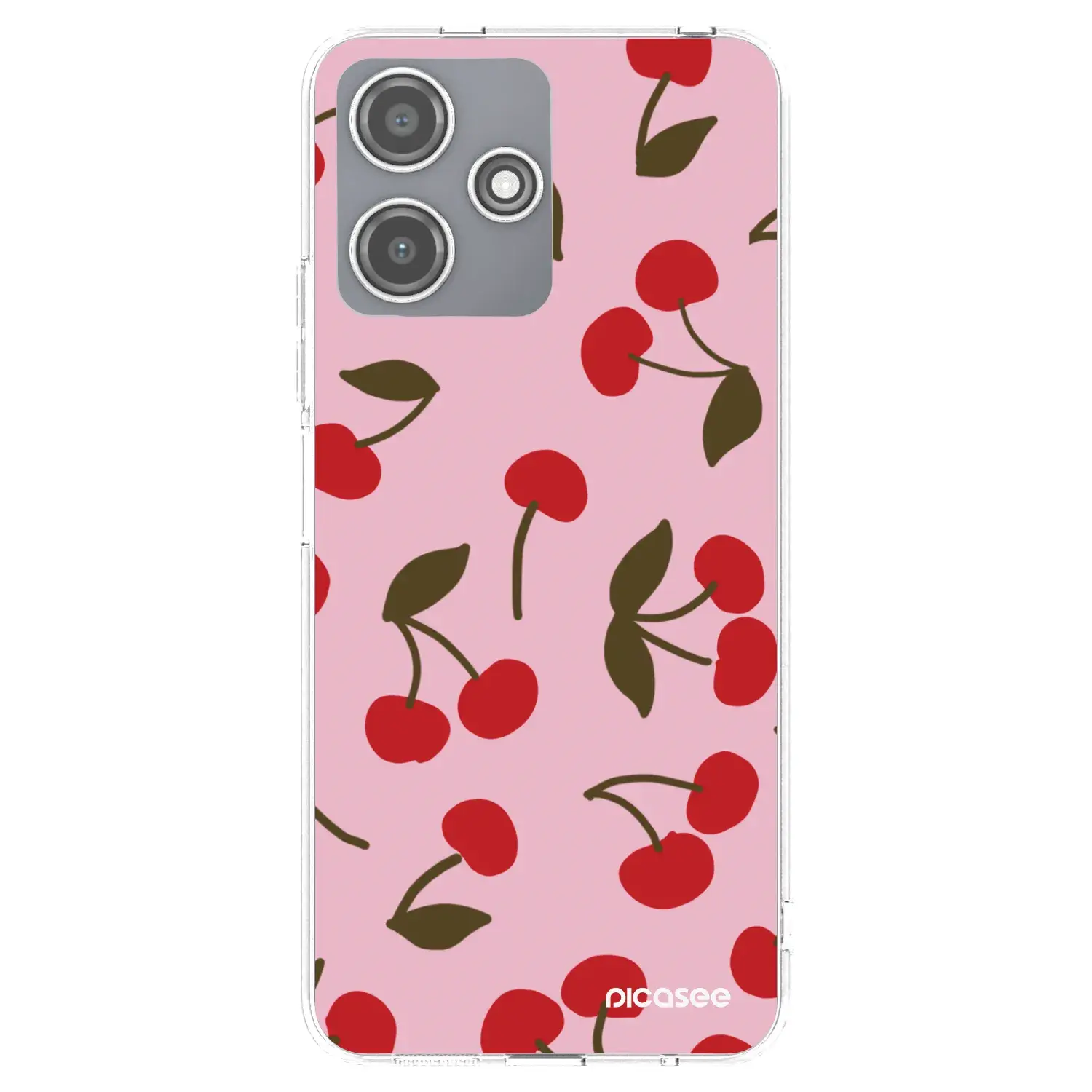 Silikonový průhledný obal pro Xiaomi Redmi 12 5G - Cherry