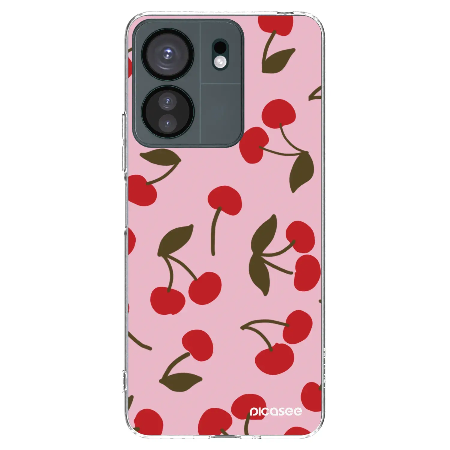 Silikonový průhledný obal pro Xiaomi Redmi 13C 4G - Cherry