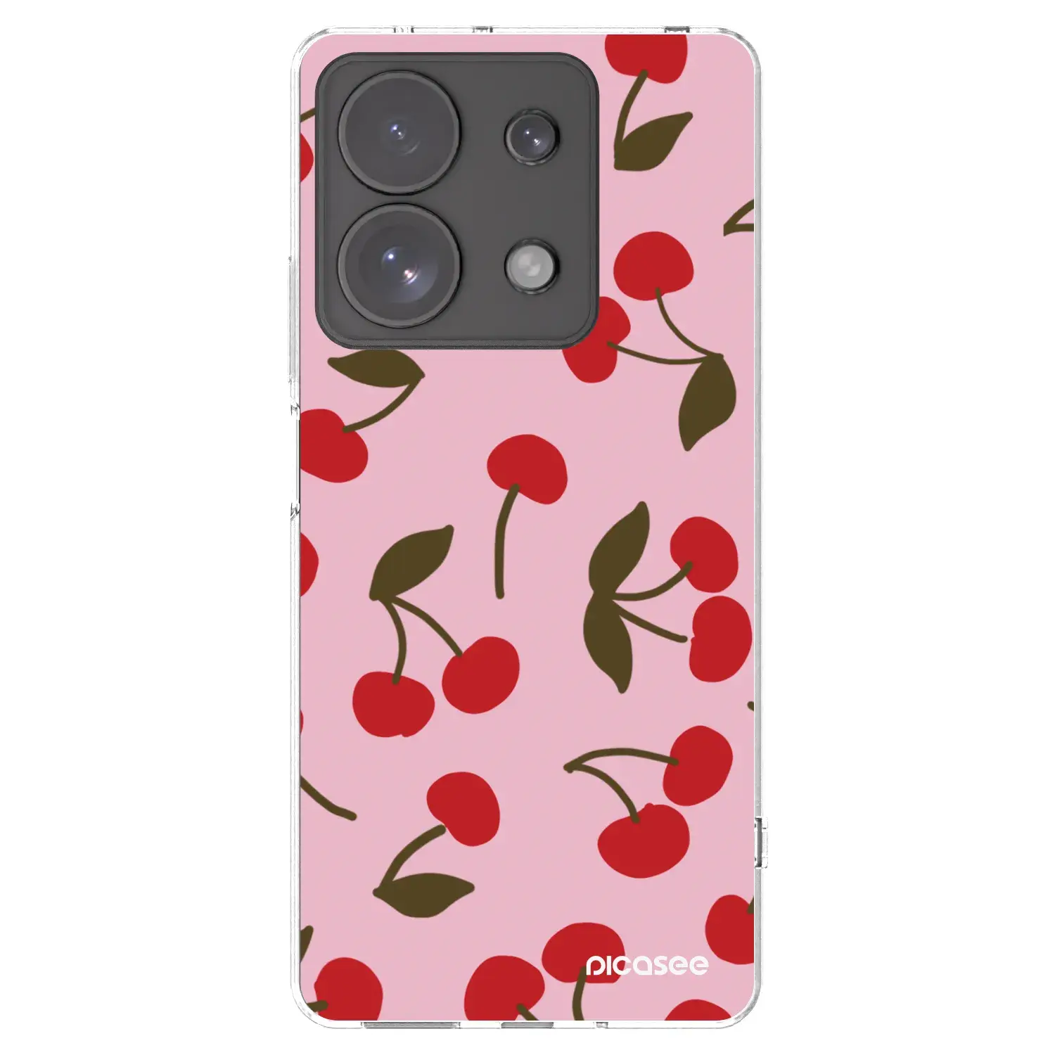 Silikonový průhledný obal pro Xiaomi Redmi Note 13 Pro 4G - Cherry